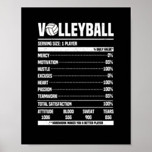 Affiche Ventilateur de l'équipe de volley-ball Funky Nutri