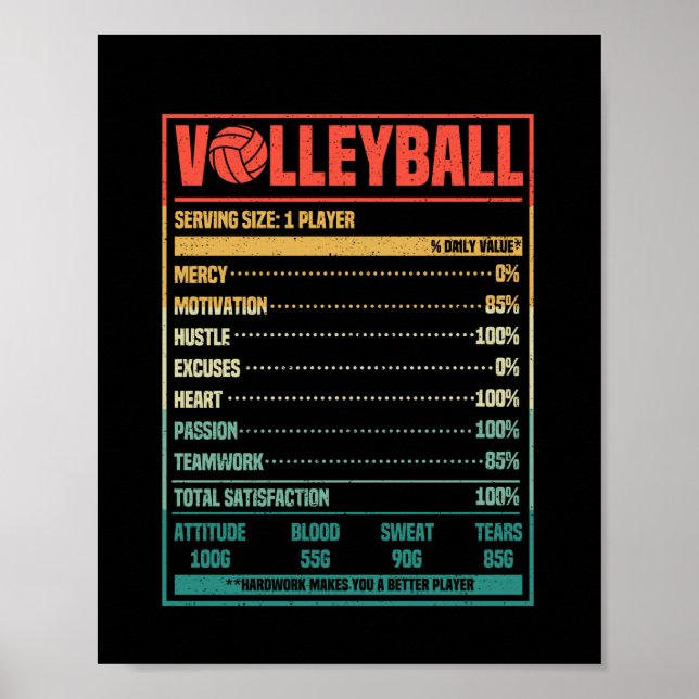 Affiche Ventilateur de l'équipe de volley-ball Funky Nutri (Devant)