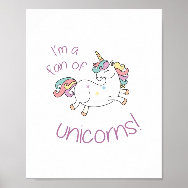 Affiche Ventilateur de licorne (Devant)