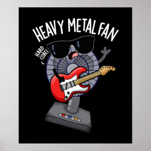Affiche Ventilateur de métal lourd amusant jeu de musique