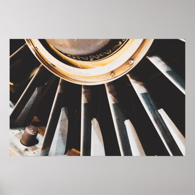 Affiche Ventilateur de moteur à réaction J58 - SR-71 Black (Devant)