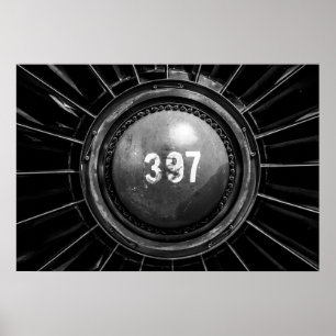 Affiche Ventilateur de moteur à réaction J58 - SR-71 Black