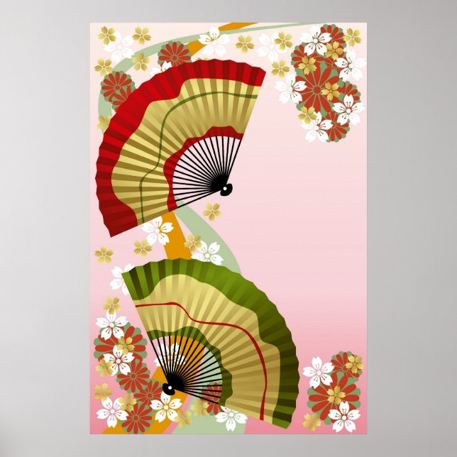 Affiche Ventilateur japonais 3 (Devant)