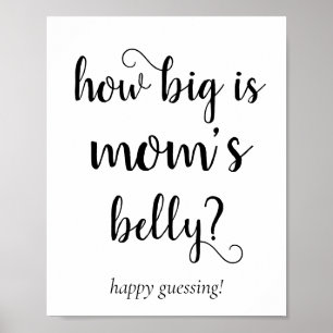 Affiche Ventre simple Mommys   Jeu de devinette de script 