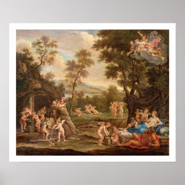 Affiche Vénus dans la Forge de Vulcan, 18ème siècle (Devant)