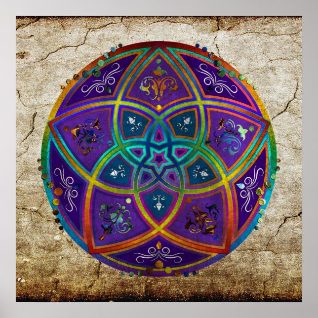 Affiche Vénus Fleur d'amour fineART Oriental Antique lila (Devant)