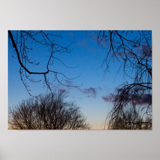 Affiche Vénus & Mercure au coucher du soleil, Ohio (Devant)