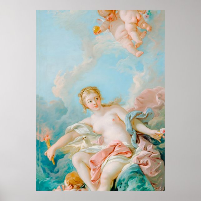 Affiche Vénus sur les vagues par François Boucher (Devant)