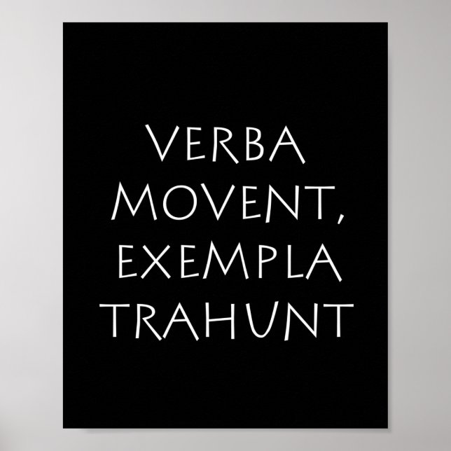 Affiche Verba movent exempla trahunt (Devant)