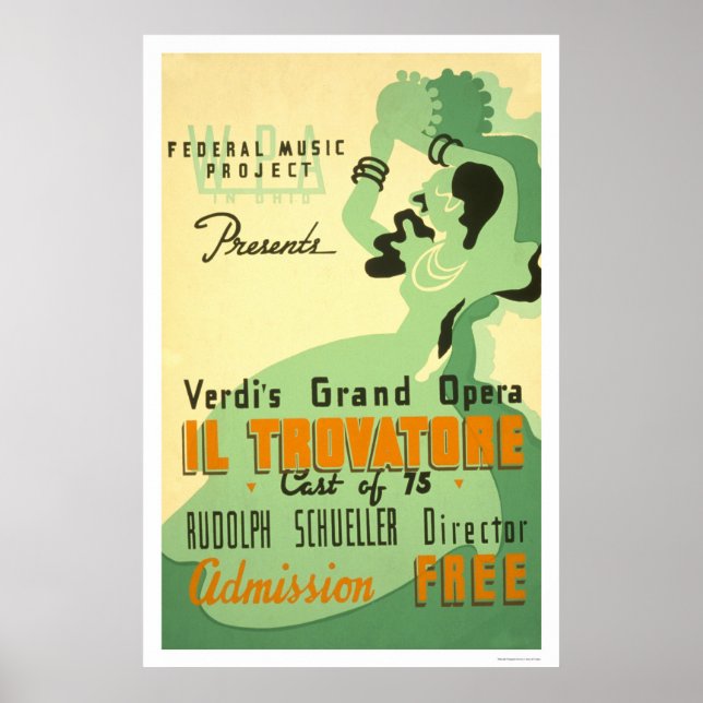 Affiche Verdi Il Trovatore 1937 WPA (Devant)