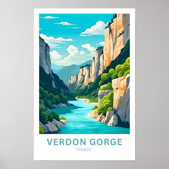 Affiche Verdon Gorge France Imprimer (Devant)