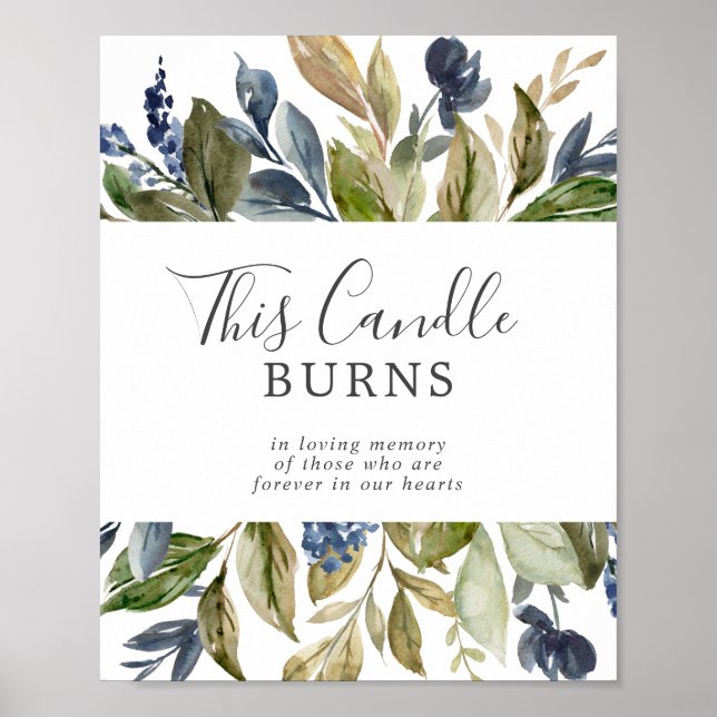 Affiche Verdure d'automne Ce cierge brûle plaque commémora (Devant)
