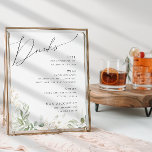 Affiche Verdure et or | Menu Boissons Mariages<br><div class="desc">Entrez dans un monde enchanteur avec notre verdure fantaisiste et notre or | affiche du menu boissons mariages, parfait pour votre mariage botanique de printemps botanique. Décorée d'eucalyptus vert sauge et d'accents dorés, cette affiche du menu boissons exhale élégance et fantaisie moderne. Imaginez vous promener dans un jardin d'été magique,...</div>