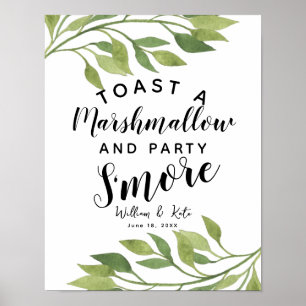 Affiche verdure feuille vert est plus mariage ou fête