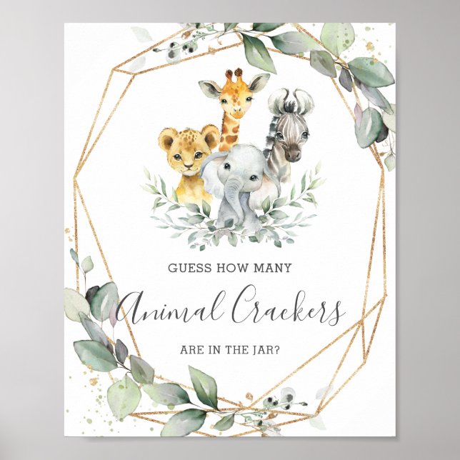 Affiche Verdure Jungle Guess Animal Crackers dans Jar Game (Devant)