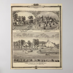 Affiche Verger de cerise, ferme de Hillside