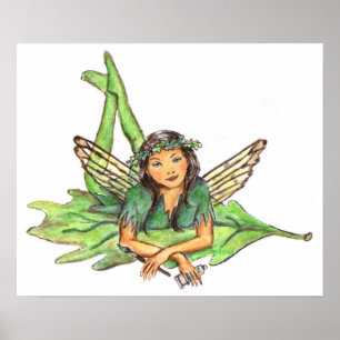 Affiche Veridien Green Pixie Fairy JL Biel