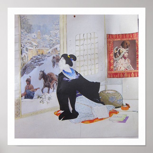 Affiche Vérification sur les voisins - art du collage (Devant)