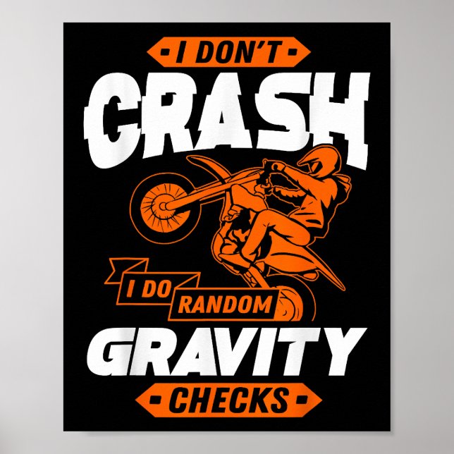 Affiche Vérifications aléatoires de gravité - Motocross et (Devant)