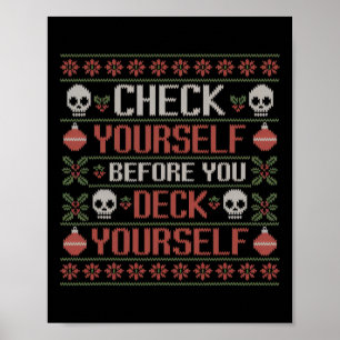 Affiche Vérifie-Toi Avant Que Tu Ne T'Éclairques Noël Vila