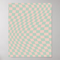 Vérifier Motif Sage Vert Et Beige Checkerboard
