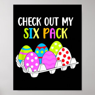 Affiche Vérifiez Mon Paquet De Six Funny Easter Egg Abs Wo