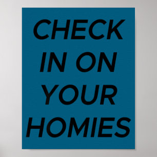 Affiche Vérifiez vos potes Citation drôle (au dos)