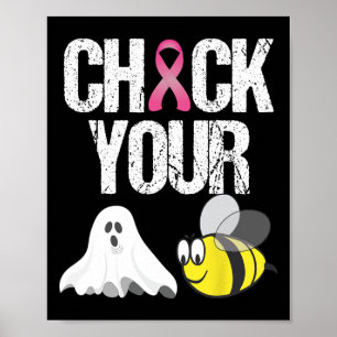 Affiche Vérifiez votre Boe Abeilles Amusant Cancer du sein
