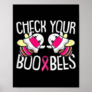 Affiche Vérifiez votre Boo Bees Breast Cancer Awareness Wa