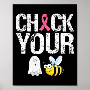 Affiche Vérifiez votre Boo Bees Shirt Funny Breast Cancer 