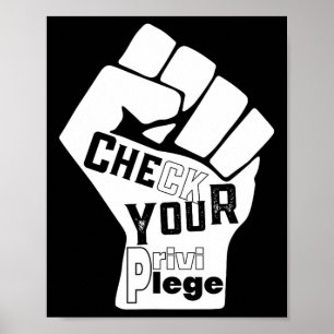 Affiche Vérifiez Votre Combat Privilège Pour L'Égalité Bla