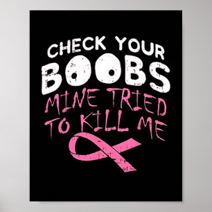 Affiche Vérifiez Votre Mine De Poitrine A Essayé De Me Tue