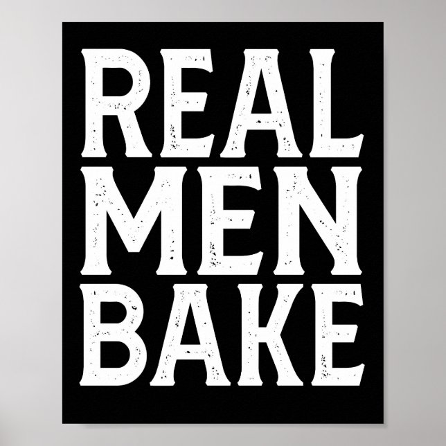 Affiche Véritable Cuisine pour hommes - Baking Drôle (Devant)