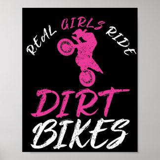 Affiche Véritable Filles Ride Dirt Vélos Moto Motocross