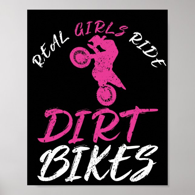 Affiche Véritable Filles Ride Dirt Vélos Moto Motocross (Devant)