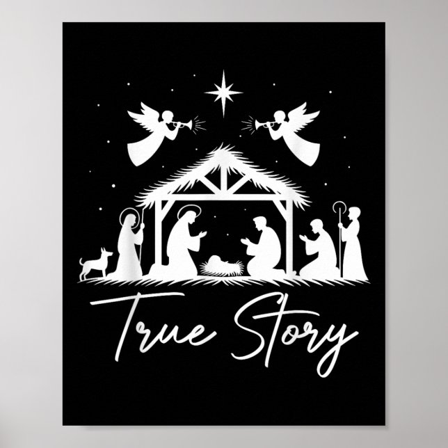 Affiche Véritable histoire Noël Nativité Jésus Christian M (Devant)