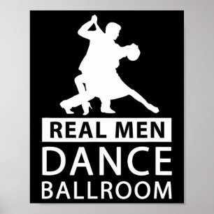 Affiche Véritable Homme Danse Salle De Bal Chemise Danse S