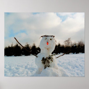 Affiche Véritable photo de snowman