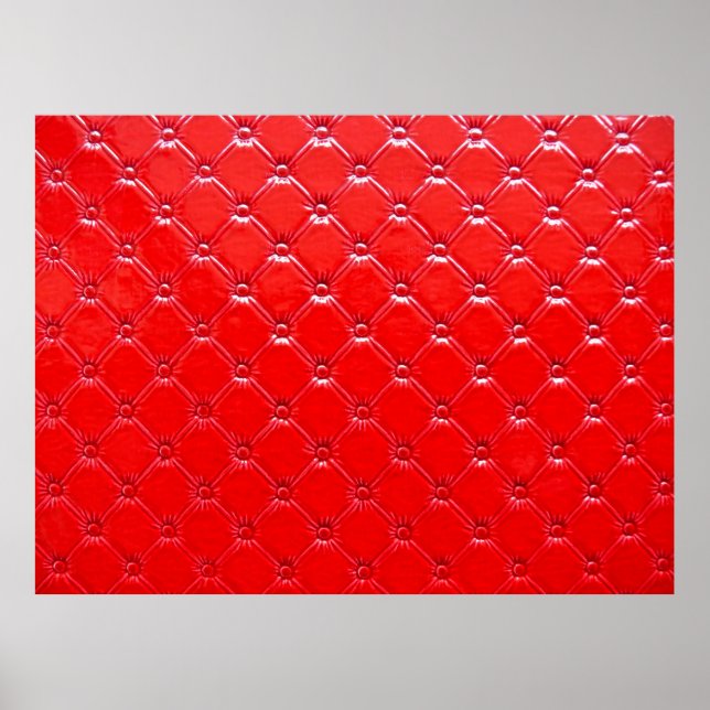 Affiche Véritable rembourrage en cuir rouge. (Devant)