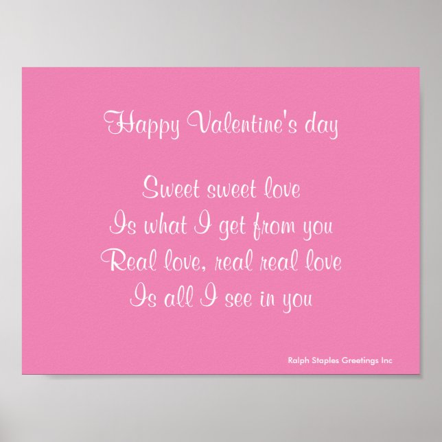 Affiche Véritable Saint Valentin d'amour (Devant)