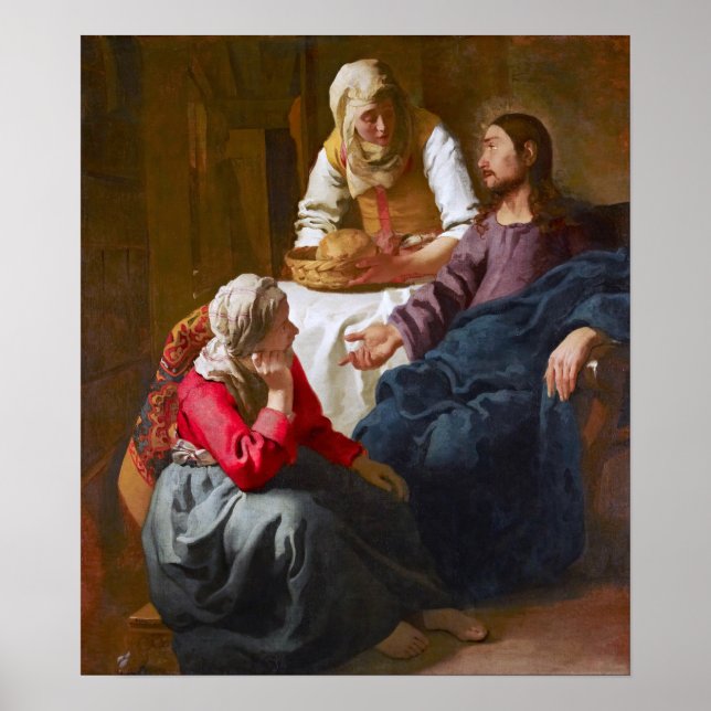 Affiche Vermeer - Christ dans la Maison de Martha et Marie (Devant)