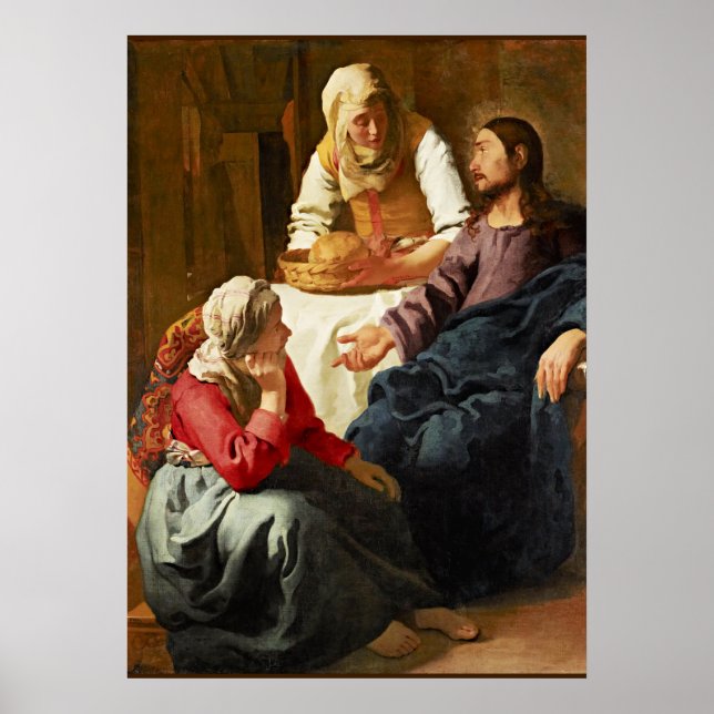 Affiche Vermeer - Christ dans la Maison de Martha et Marie (Devant)