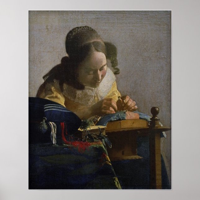 Affiche Vermeer - La Dentellière 1671 (Devant)