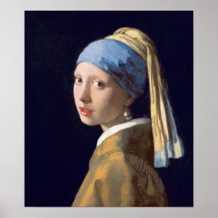 Affiche Vermeer - La fille au collier de perles (LIRE LA D