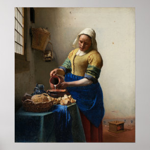 Affiche Vermeer - La Milkmaid 1661
