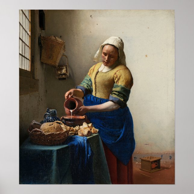Affiche Vermeer - La Milkmaid 1661 (Devant)