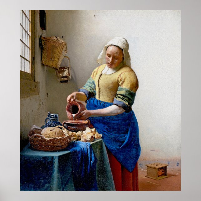 Affiche Vermeer - La Milkmaid - Art Vintage (Devant)