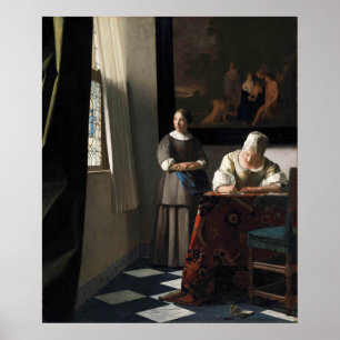 Affiche Vermeer : Lady Writing a Letter (Dublin)