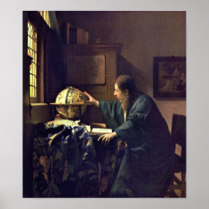 Affiche Vermeer - L'astronome 1668 (HQ)
