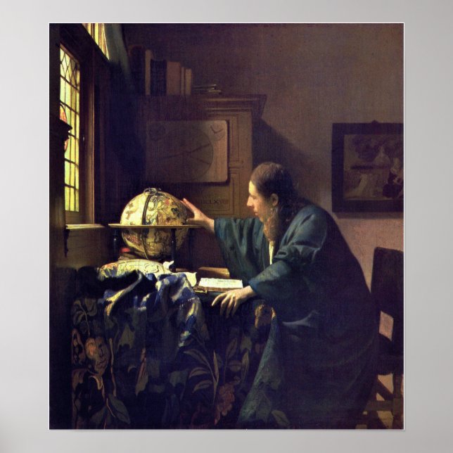 Affiche Vermeer - L'astronome 1668 (HQ) (Devant)